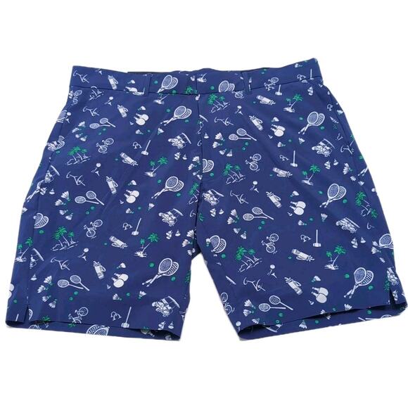 Polo Ralph Lauren Golf Shorts Mens 32 Blue Print Tailored Fit Built In Liner NWT - Picture 2 of 16